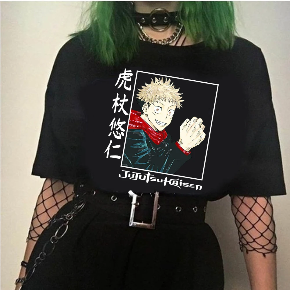 

Japanese Anime New Men Jujutsu Kaisen Print Tshirt Summer Mens Itadori Yuji Short Sleeve T-shirt Men Funny Tops