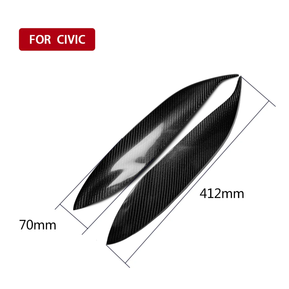 

Carbon Fiber Headlight Eyelids Headlamp Eyebrows Trim Decorative Stickers for Honda Civic 1996-1998 Car Exterior Accessories