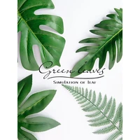 simulation tree leaves photo props gourmet clothing photography props background decoration