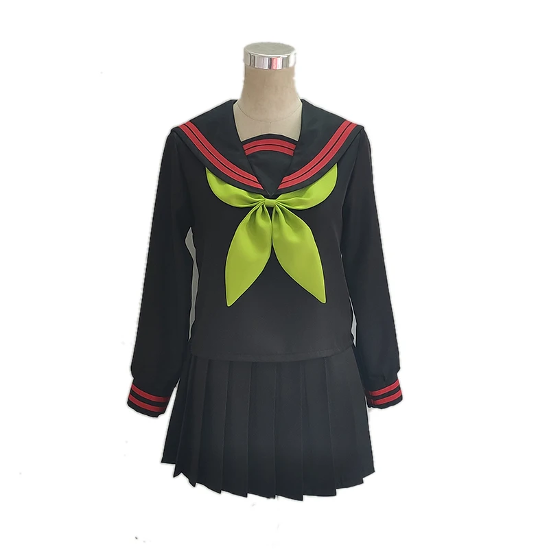 Top Skirt Tie Аниме Demon Slayer Kimetsu no Yaiba косплей костюм Kamado Nezuko Makomo JK школьная форма костюм моряка женский наряд на заказ - Цвет: Top Skirt Tie