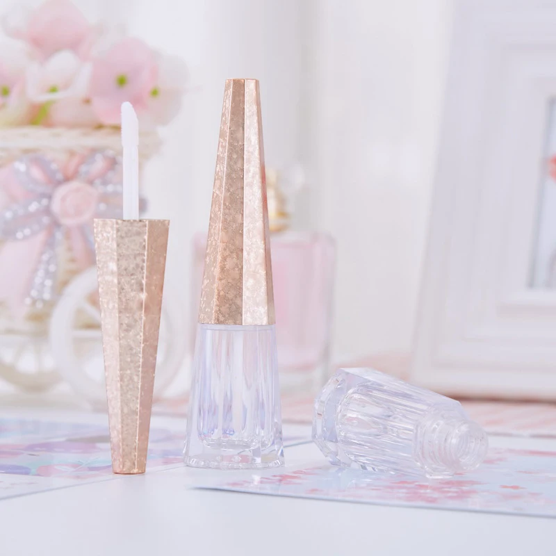 1/3/5 Pcs Lip Gloss Empty Tube With Wand Geometric Cone Shape Glaze Refillable Diy Balm Container Clear 7ml | Красота и здоровье