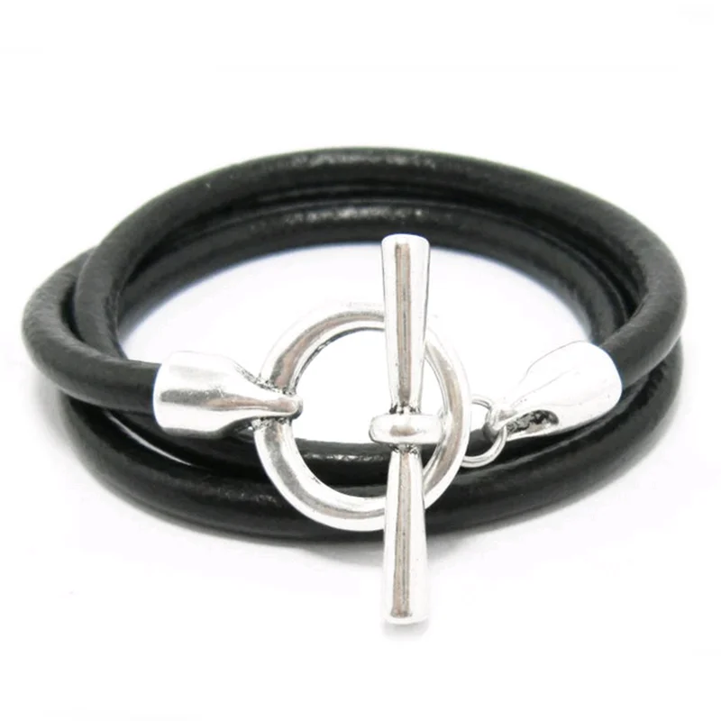 

5sets Abstract Toggle Clasp For 4.5mm Round Leather Cord Diy Bracelet Necklace Jewelry Making