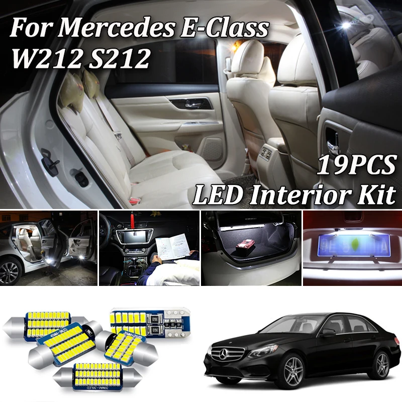 19 шт. SMD лампы белого цвета без ошибок для Mercedes E Class W212 S212 седан автомобиля с