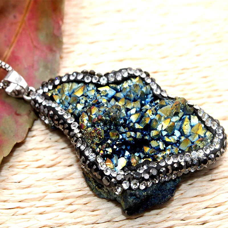 Натуральный оникс кластеры красочные каменные подвески с ювелирных изделий DIY