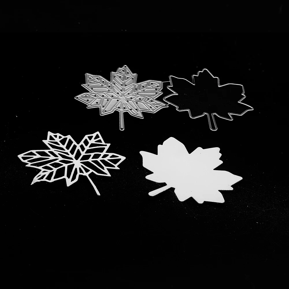 Металлические штампы кленового листа 2 шт./лот декоративные для тиснения