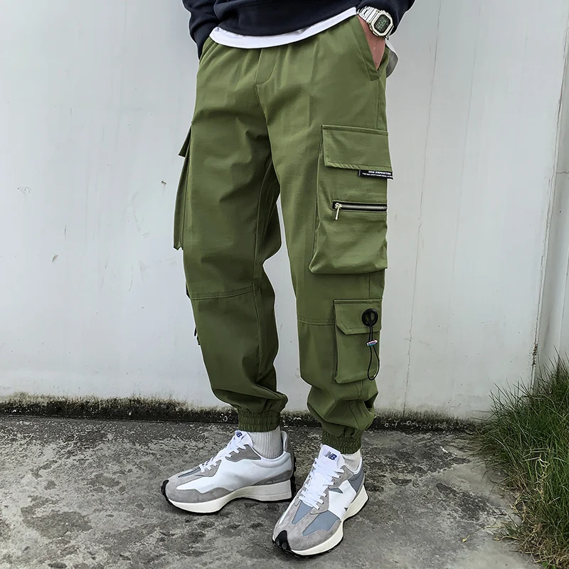 

GlacialWhale Mens Cargo Pants Men Fashion 2021 Harajuku Joggers Male Hip Hop Japanese Streetwear Trousers Jogging Pants for Men
