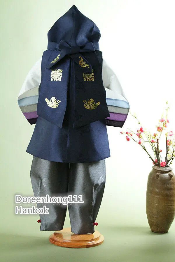 Корейский Традиционный ханбок для маленьких мальчиков день рождения корейский