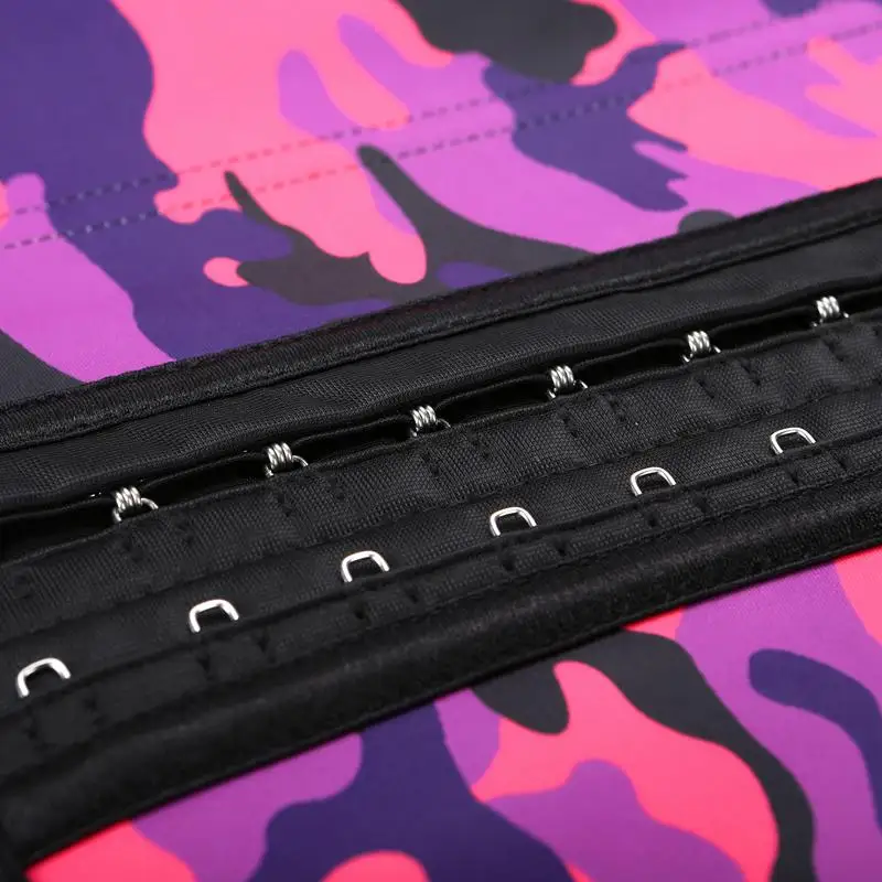 2020 The Latest Version Camouflage Printing High Compression Hooks Latex Body Shaper 9 Steel Bone Corset Waist Trainer for Women