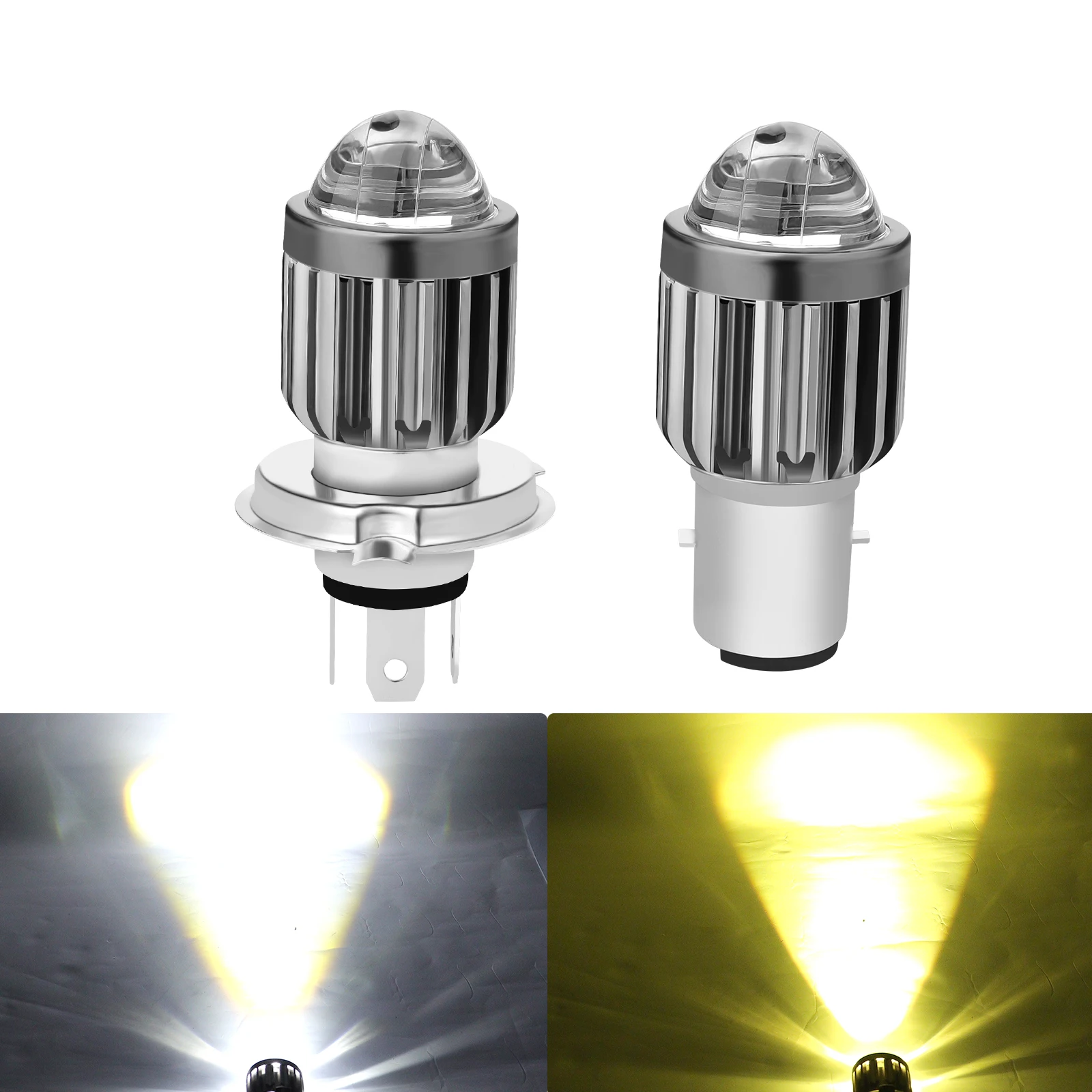 

Super Bright H6 BA20D H4 Led Moto Motorcycle Headlight Bulb Motos Accessories White Yellow 6000K 12V Fog Light 12V