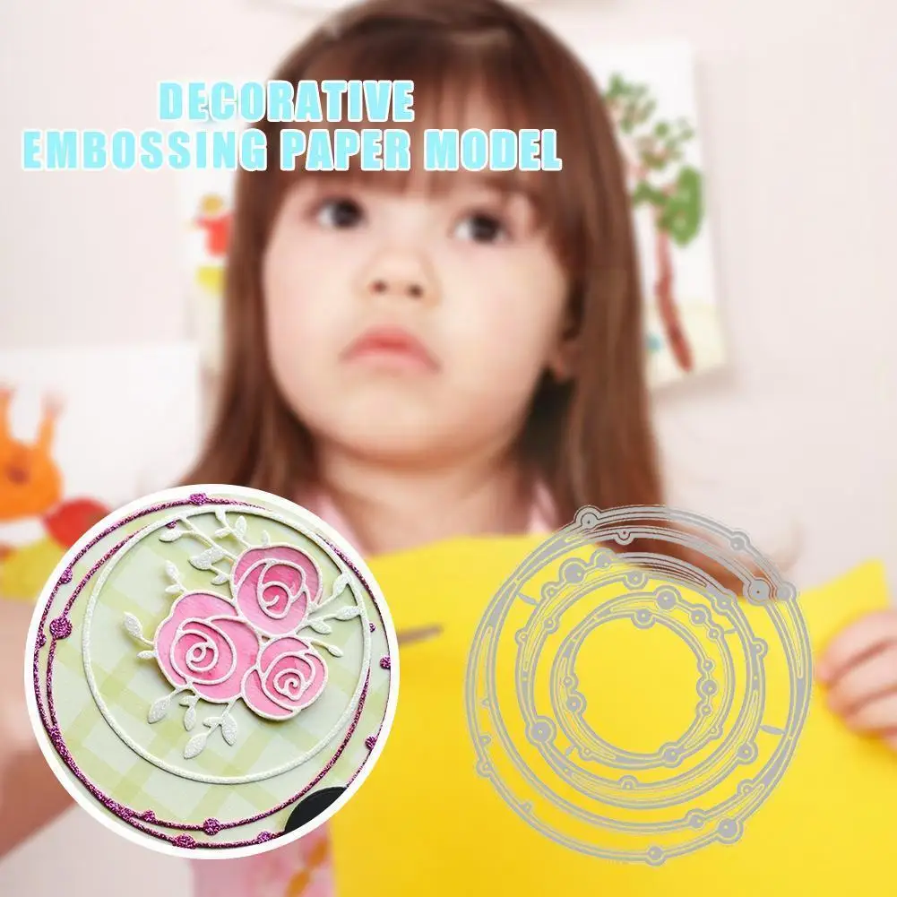 

3D Spotty Line Circle Nesting Frame Metal Cutting Dies For DIY Cut Decorative Craft Embossing Dies Scrapbooking Album T2T7