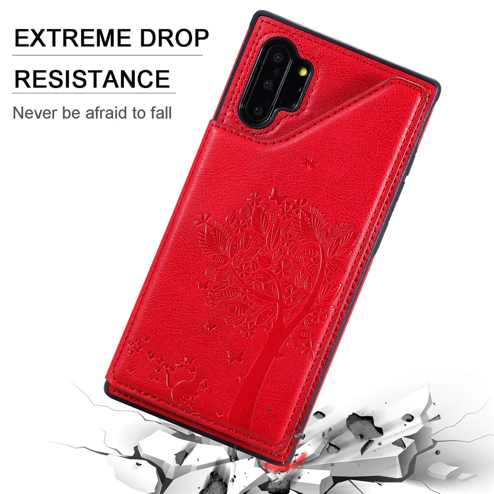 For Samsung Galaxy Note10+ 5G S10 S9 S8 Plus Case Leather Flip Wallet Card Cover S10E Note 10 9 8 Fundas | Мобильные телефоны и