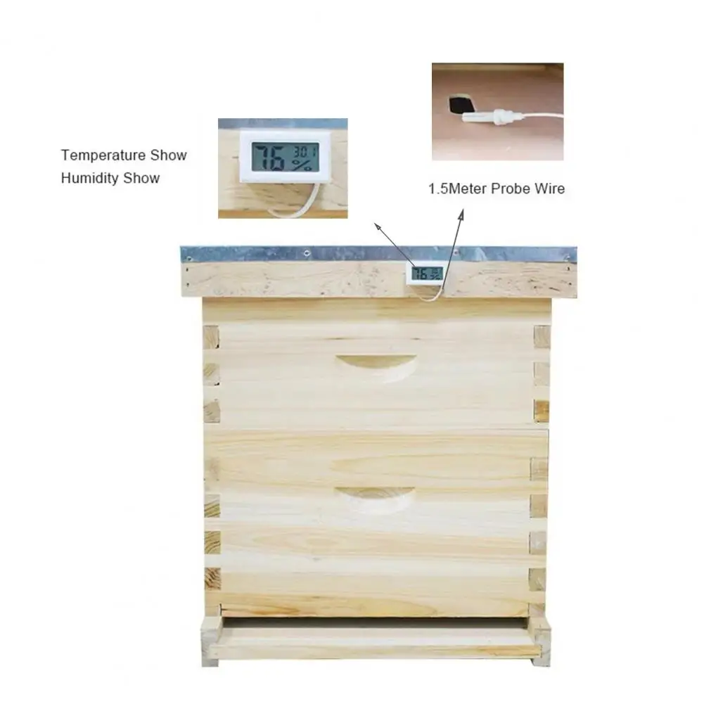 

Digital Sensor Accurate LCD Display 2 Colors Remote Hygrometer for Home