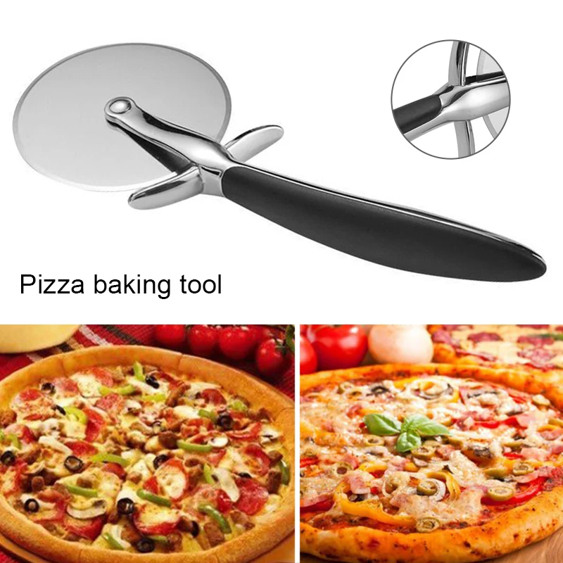 

Pizza Cutter Wheel Zinc Alloy Pizza Slicer Kitchen Tool with Thickening Handle HFD889