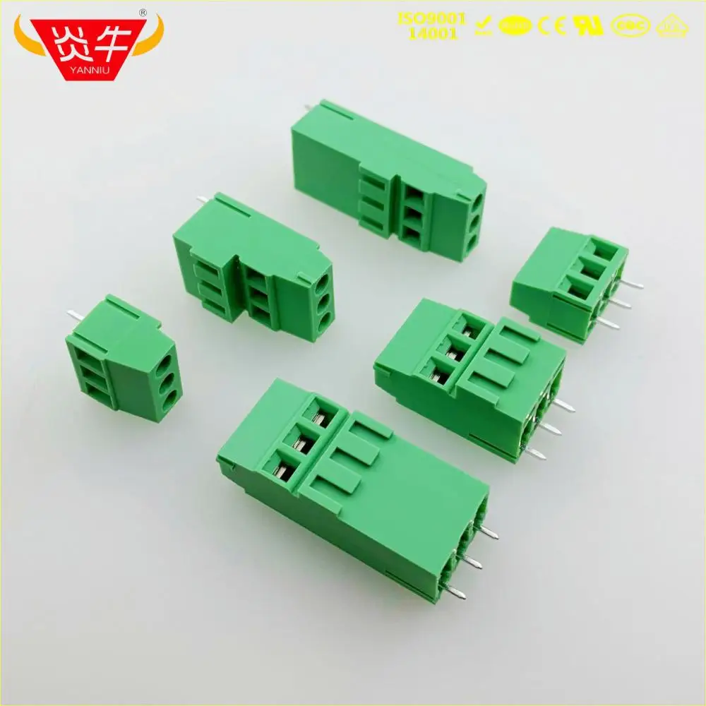 5,08 мм 2PIN PCB Универсальный винтовой клеммный блок DG500A3 KF128A3-5.08-2P MK3DS 1,5/2-5,08-1724013 PHOENIX CONTACT YANNIU