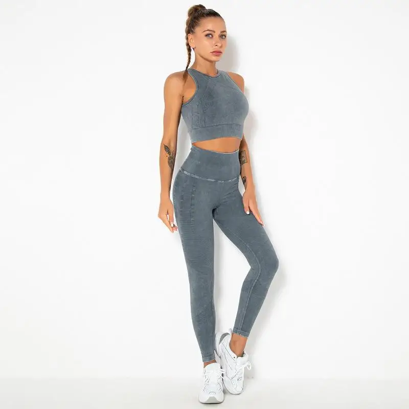 

2pcs Sets Seamless Women Yoga Set Workout Sets Sport Pants Bra Gym Clothing High Waist Running Leggings Sports Set