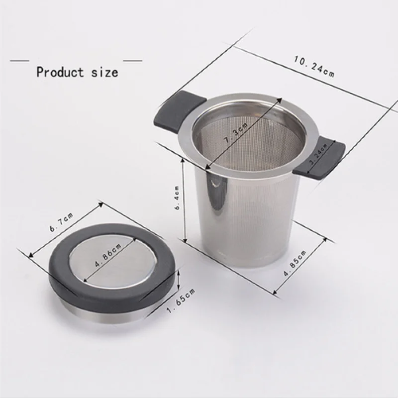 

Tea tea strainer metal stainless steel tea infuser binaural cup type travel tea leaking tea set accessories