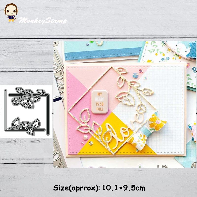 Цветок обезьяны и лист кружева металлические режущие трафареты для DIY