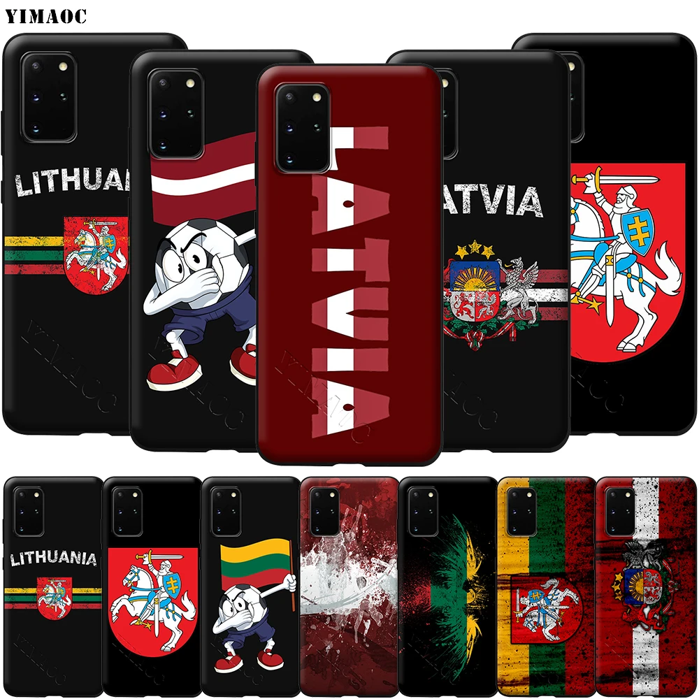 Чехол с флагом Латвии чехол литовским для Samsung A10s A20s A30s A40s A50s A70s Note 10 20 Plus A2 J4 J6 J7 J8 A21s M11 M21 M31s M30s|Бамперы| |