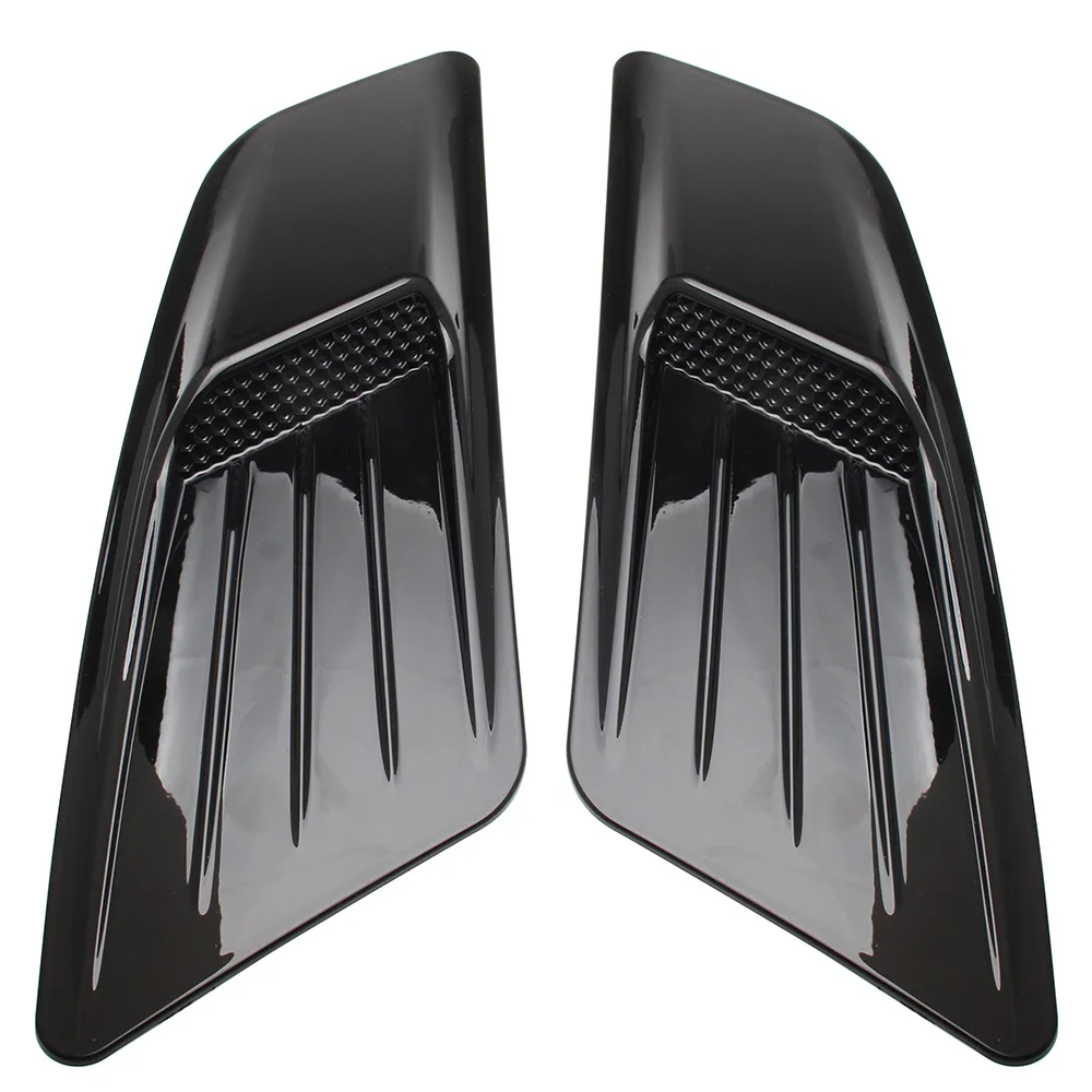 

2Pcs Car Exterior Decoration Car Hood Sticker Black Universal Side Air Intake Flow Vent Cover Decorative Car-styling Accessories