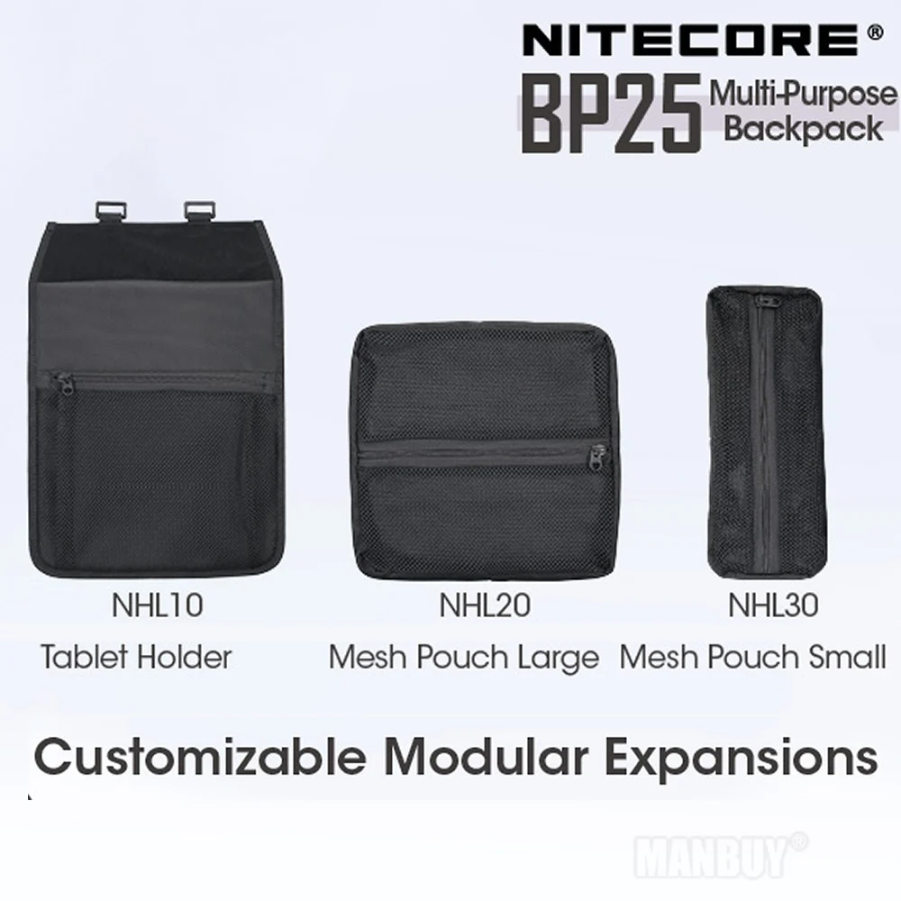 Спортивпосылка рюкзак Nitecore BP25 дорожный Универсальный износостойкий нейлоновый