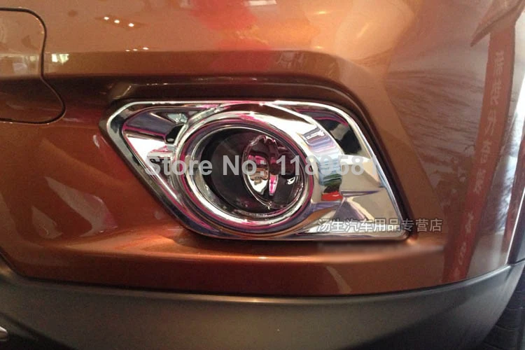 

For Nissan X-Trail Rogue 2014 2015 2016 ABS Chrome Front Fog Light Lamp Cover Trim Molding Bezel Garnish