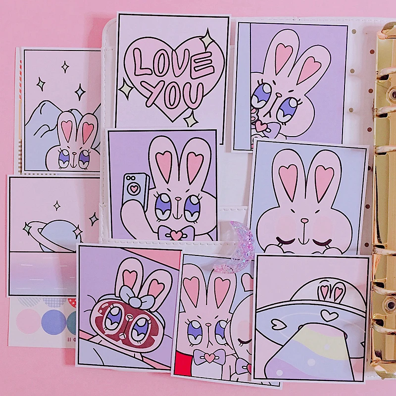 Декоративная картина в Корейском стиле Ins любовь розовый кролик милый мультяшный