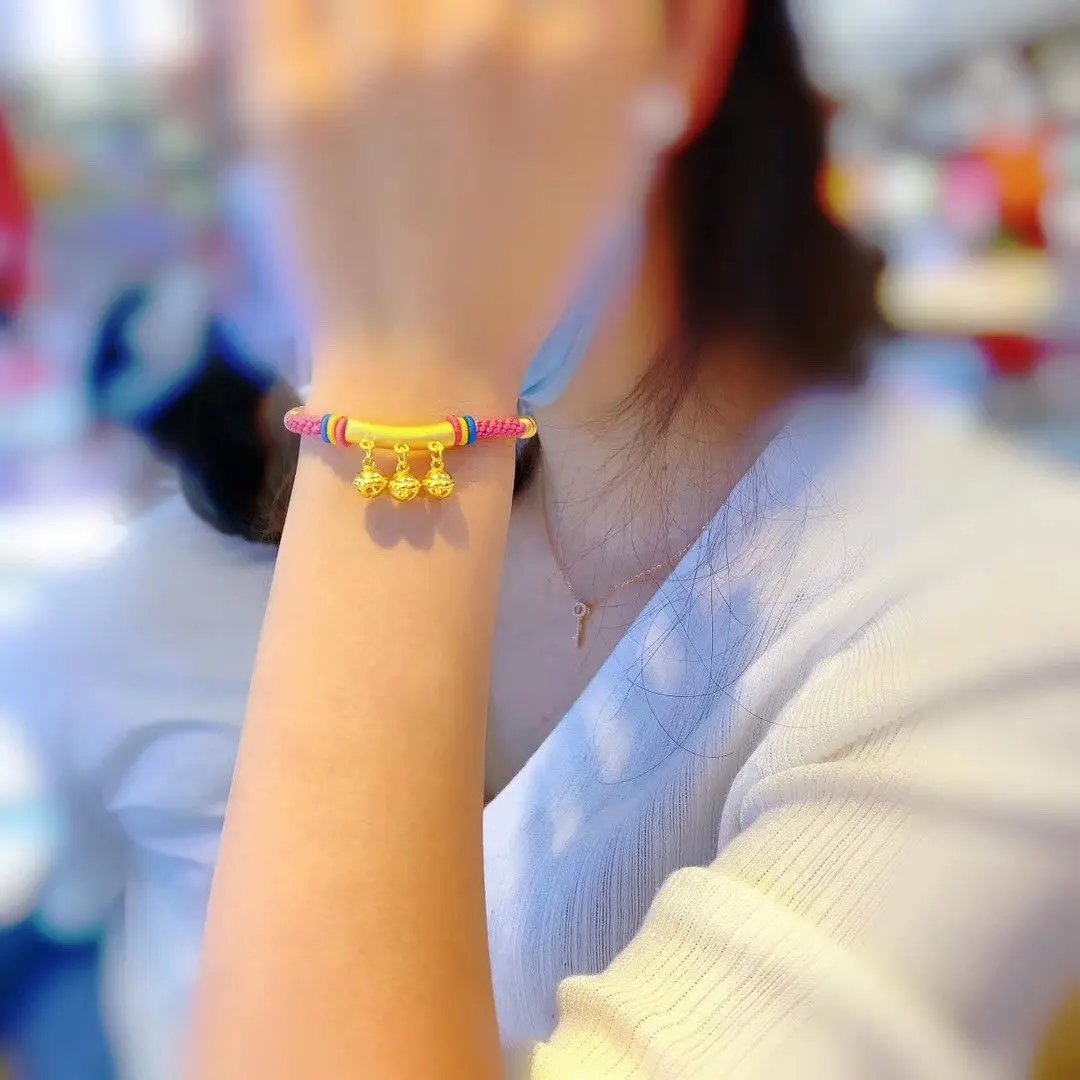 

HX 24K Pure Gold Bracelet Real 999 Solid Gold Bangle Upscale Beautiful Romantic Trendy Classic Jewelry Hot Sell New 2020