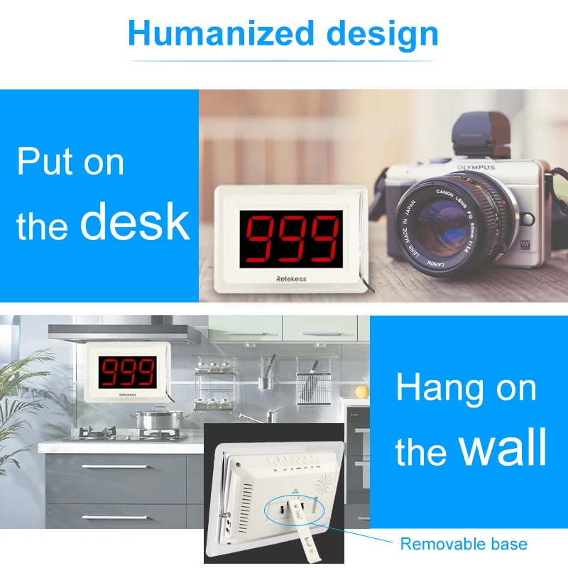 Система вызова Retekess T114 беспроводной пейджер с голосовым уведомлением для