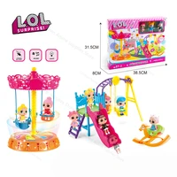 original lol surprise dolls playground carousel with light music swing doll suit l o l surprise toys for girls birthday gifts