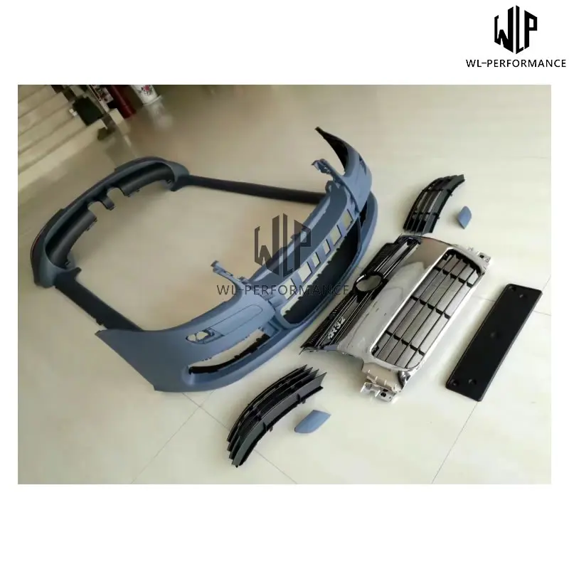 Высококачественный Неокрашенный передний бампер из искусственной кожи с