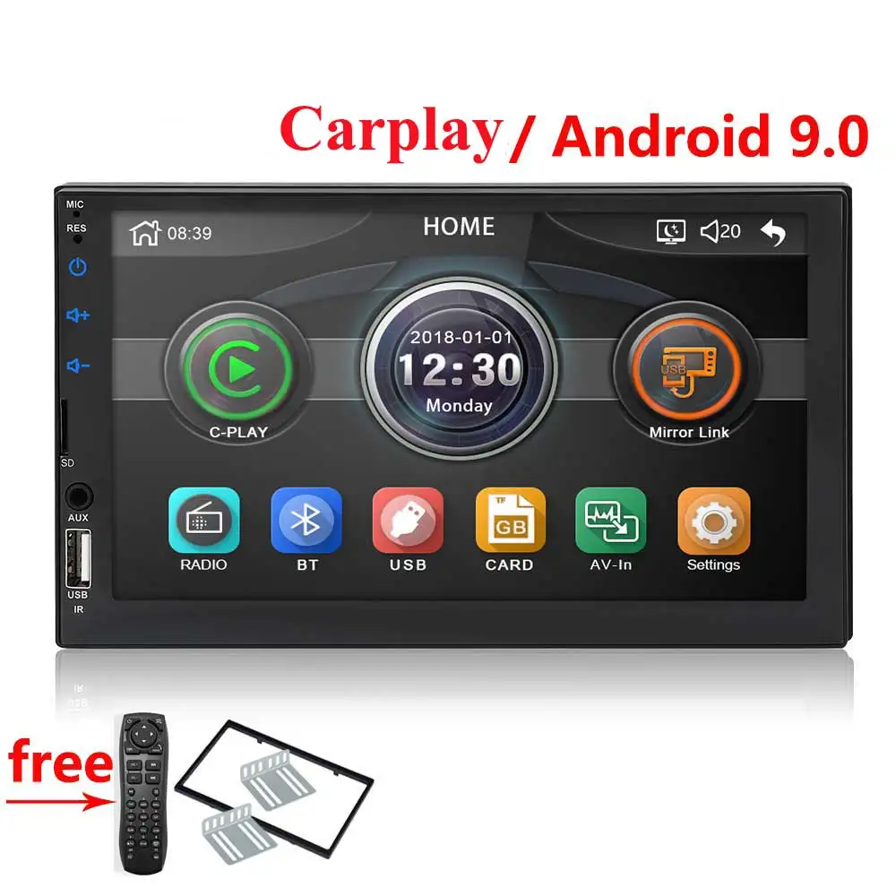 2 din автомагнитола " HD сенсорный экран плеер mirrorlink Android 9 Iphone MP5/SD/FM/MP4/USB/AUX/Bluetooth Авто Аудио для камеры - Цвет: carplay