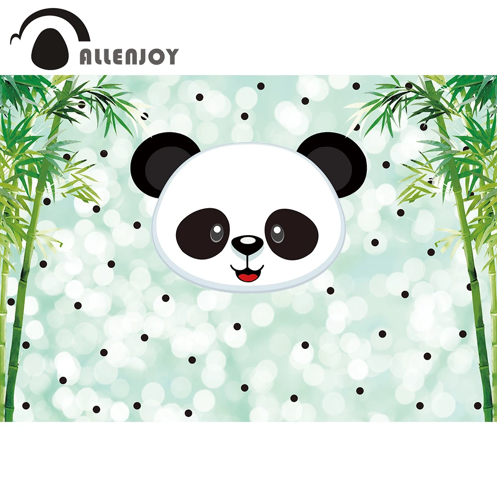 Allenjoy на день рождения фон дети панда бамбук боке Halo Baby Shower точки для фотосъемки с