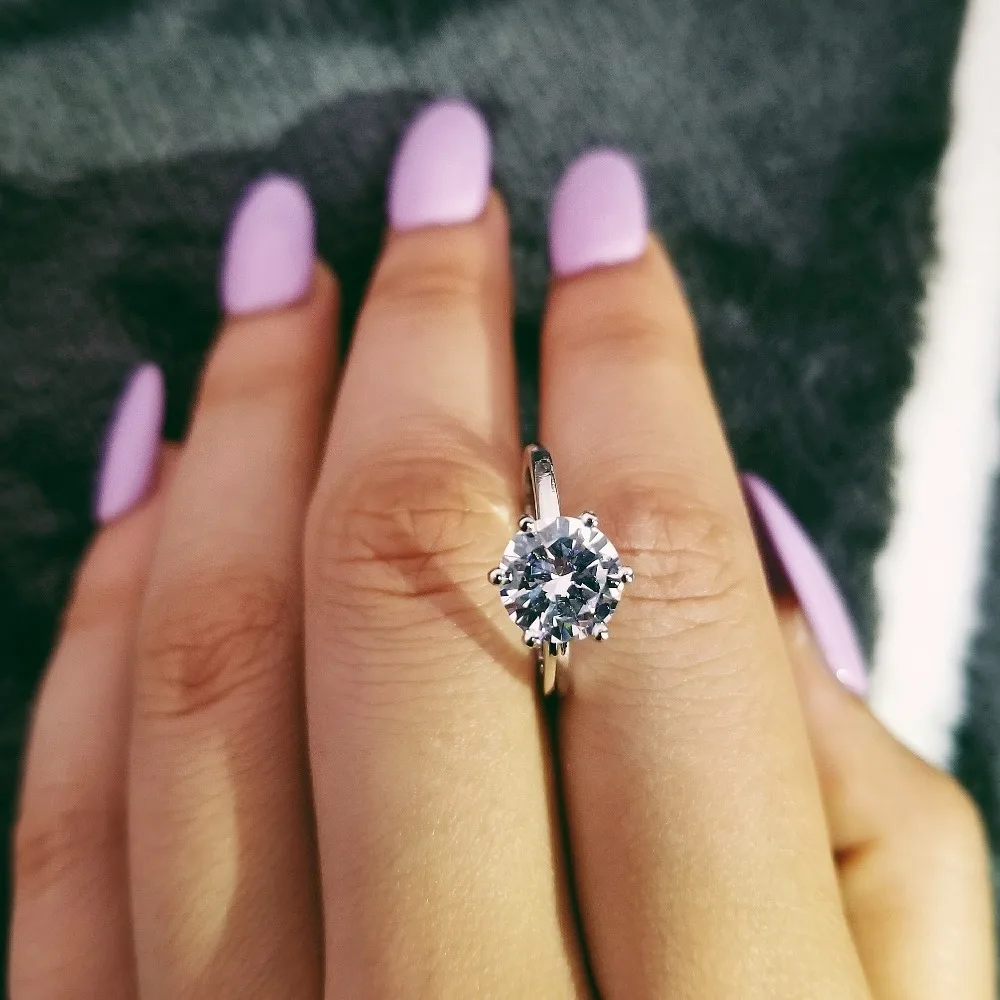 Оригинальные однотонные поступления AAA циркониевые женские обручальные простые