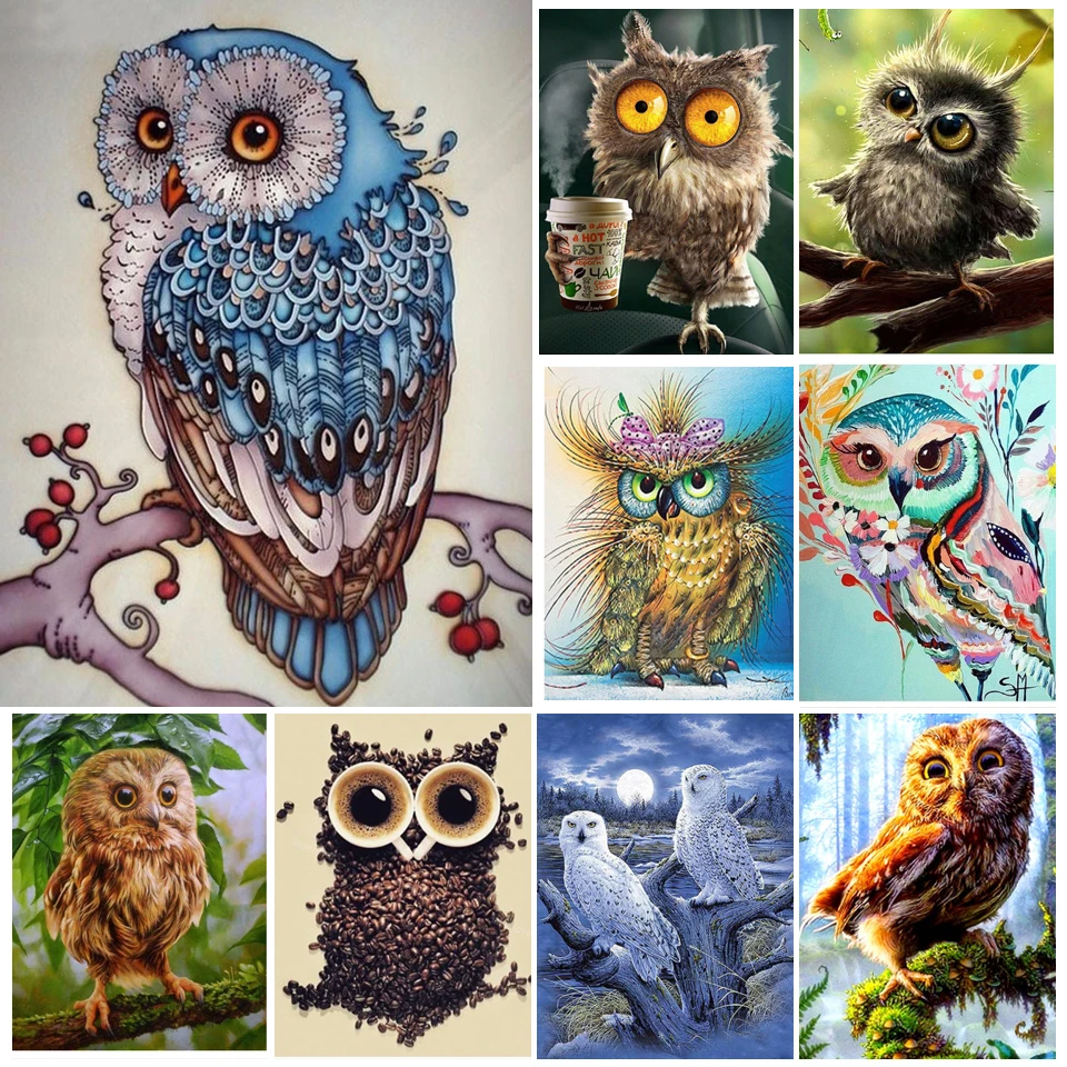 Алмазная 5D картина сделай сам полностью круглая сова наборы для вышивки крест