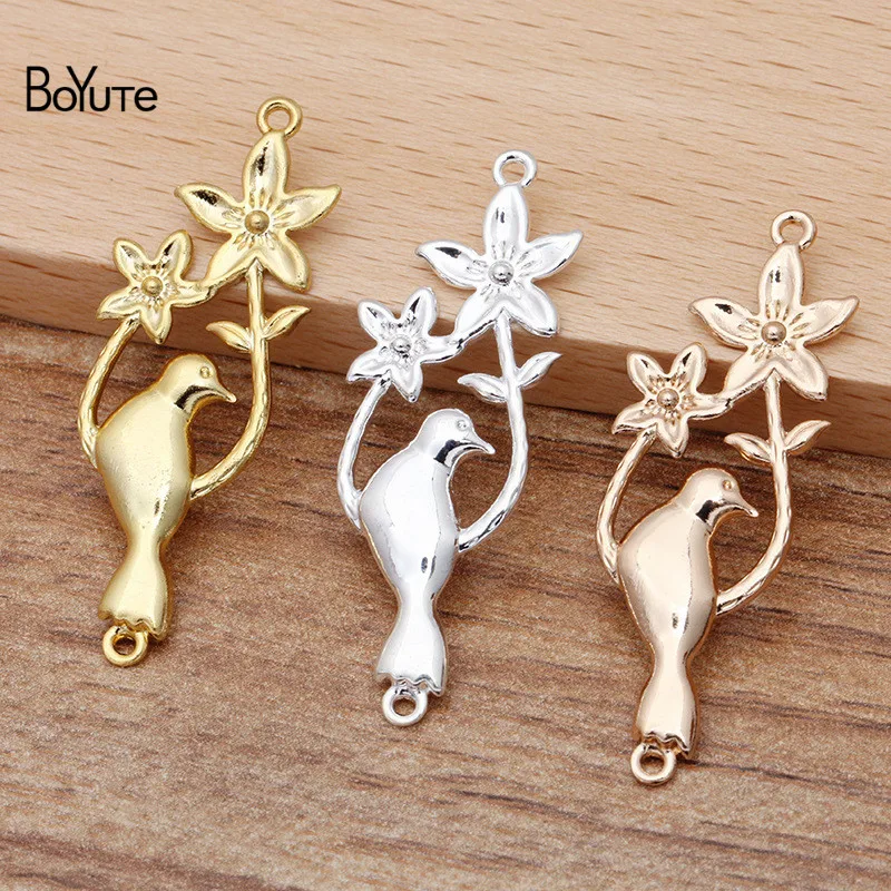 BoYuTe 50 шт. 14*38 мм 7 цветов оптом винтажные подвески из латуни с металлическим