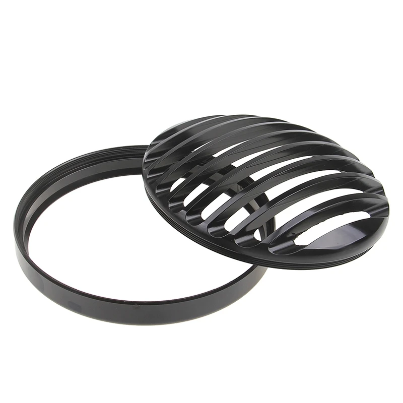 

POSSBAY 5-3/4" Motorcycle Headlight Grill Cover Aluminum Cafe Racer Lighting For Harley Touring Sportster XL 883 1200 2004-2014
