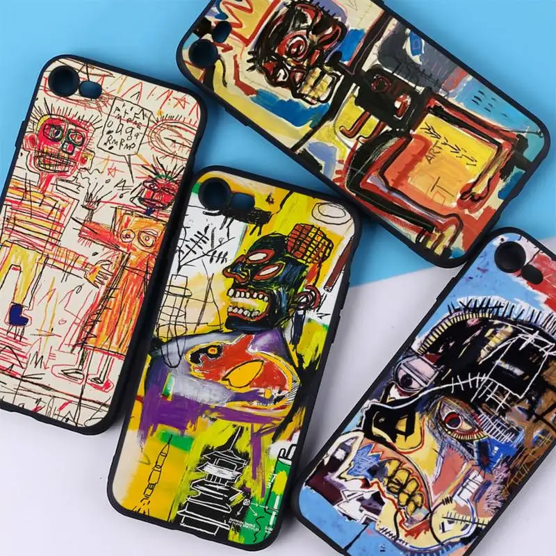 

YNDFCNB Jean Michel Basquiat Art Graffiti Phone Case for iphone 13 11 12 pro XS MAX 8 7 6 6S Plus X 5S SE 2020 XR cover