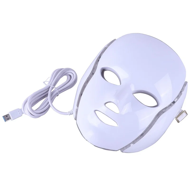 Электрическая светодиодная маска для лица 7 цветов машинка легкой терапии от