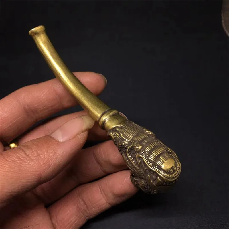 Китайская головка старой медной трубки дракона | Дом и сад