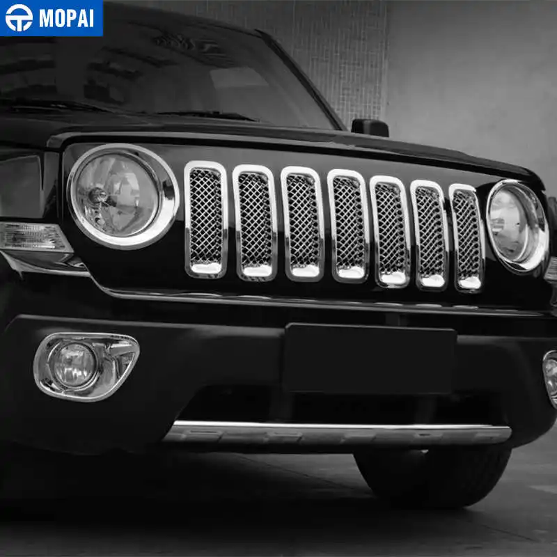 Гоночные грили MOPAI для Jeep Patriot 2011 + ABS передняя решетка радиатора автомобиля