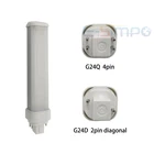 2X G24D G24Q светодиодный горизонтальный светильник 9 Вт 11 Вт Светодиодный прожектор для помещений 180 градусов AC 85-300 в теплый белыйхолодный белый светодиодный светильник PL