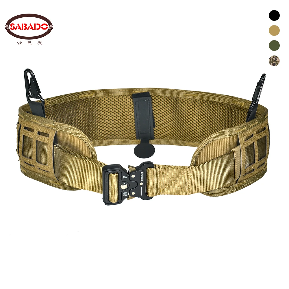 

Airsoft Military Nylon Molle Belt Waist Combat Quick Release Buckle Tactical Soft Padded Universal Unisex Hunting Accessories
