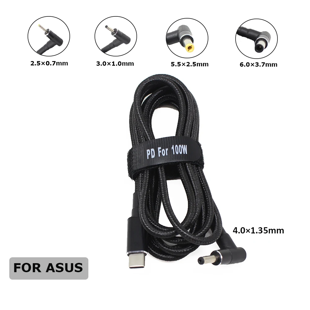 100 Вт DC PD конвертер USB C Type для ASUS Ноутбука зарядный кабель шнур питания ноутбука |