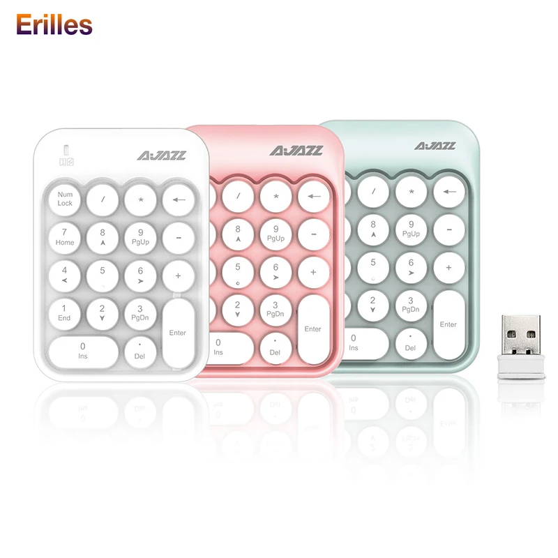 

2020 NEW 18 Keys Bluetooth-compatible Numeric Keyboard Mini Portable Digital Keyboard PC laptop Accounting tasks Pink Keyboard