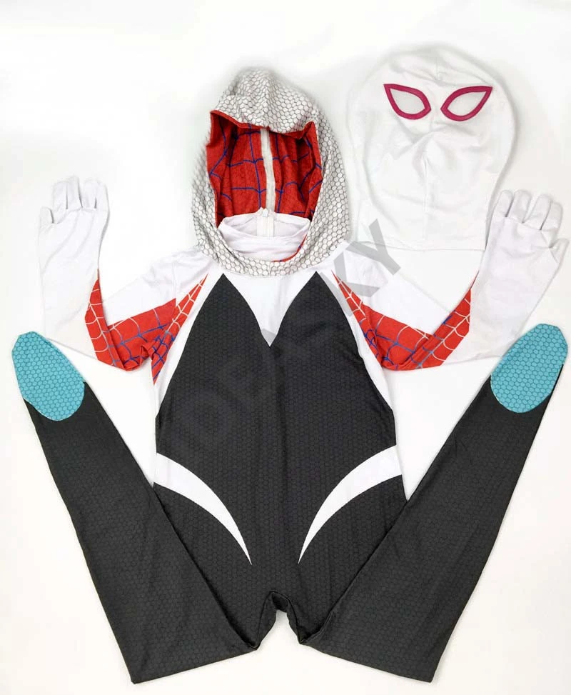 Ядовитый Человек паук карнавальный костюм Гвен Стейси комбинезон маска