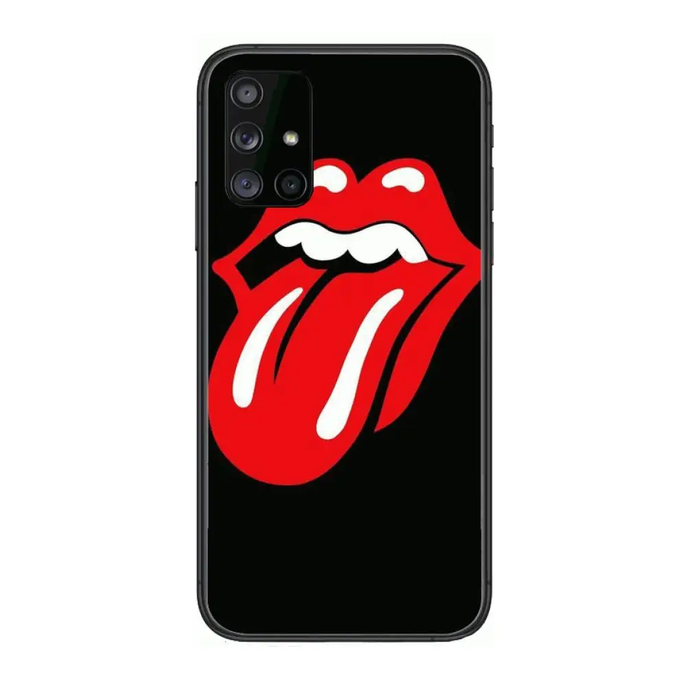 

Rollings Stone Style Phone Case Hull For Samsung Galaxy A 90 50 51 20 71 70 40 30 10 80 E 5G S Black Shell Art Cell Cover