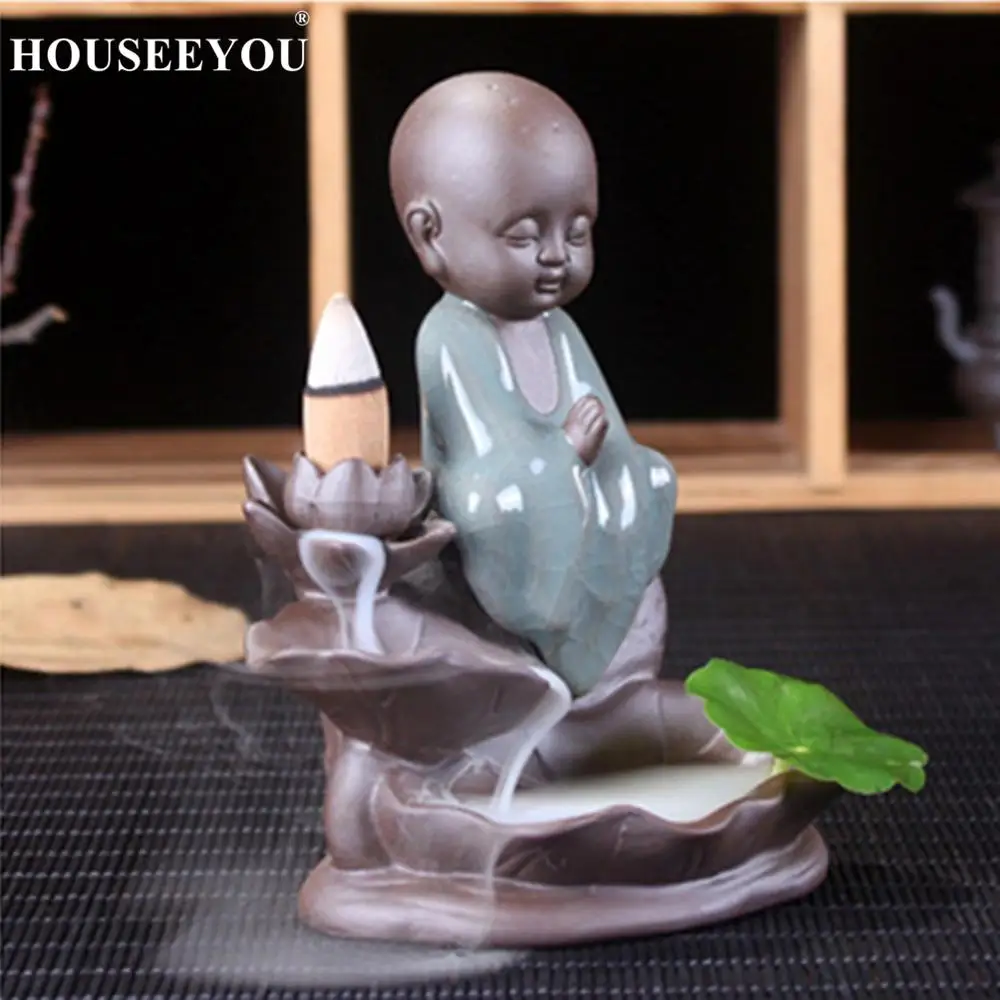 20 бесплатных ароматических конусов + Новый Глазурованный керамический маленький