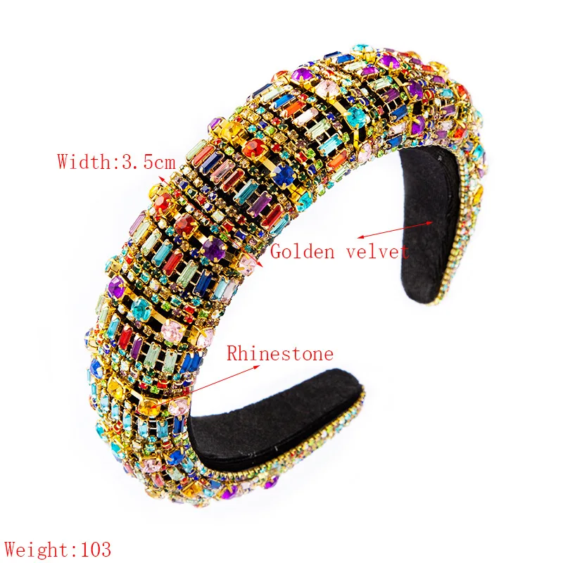 Повязка для волос CN 3 шт./лот в стиле барокко с полностью хрустальными стразами