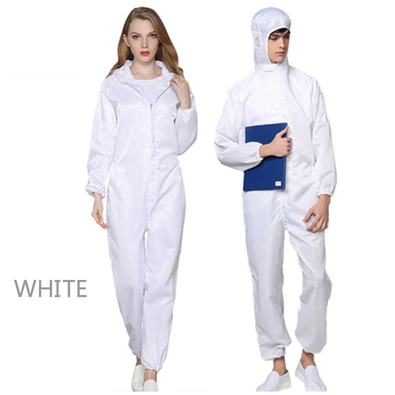 White Abeso белый комбинезон для мужчин женщин пылезащитный износостойкий антистатический Рабочий костюм для косметики промышленности электроники униформа - Цвет: White
