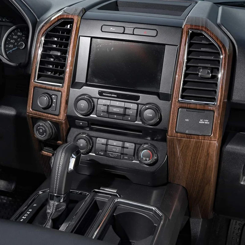 

Car Central Console Panel Bezel Air Outlet Vent Decoration Cover Trim for Ford F150 2015-2020
